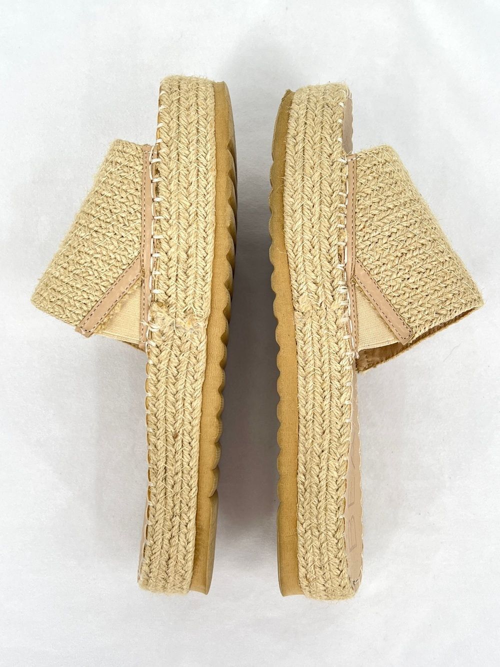 Beach by Matisse Jute Platform Slide Espadrille Sandals Natural Beige Women’s 9 - Picture 3 of 9